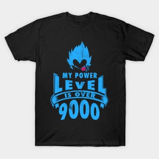 Vegeta Power Level - blue print T-Shirt